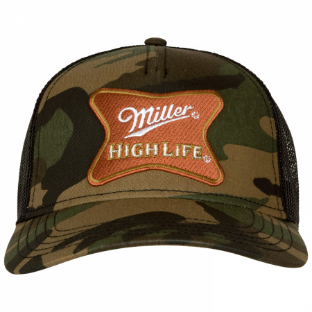 Miller High Life Logo Camo Trucker Hat
